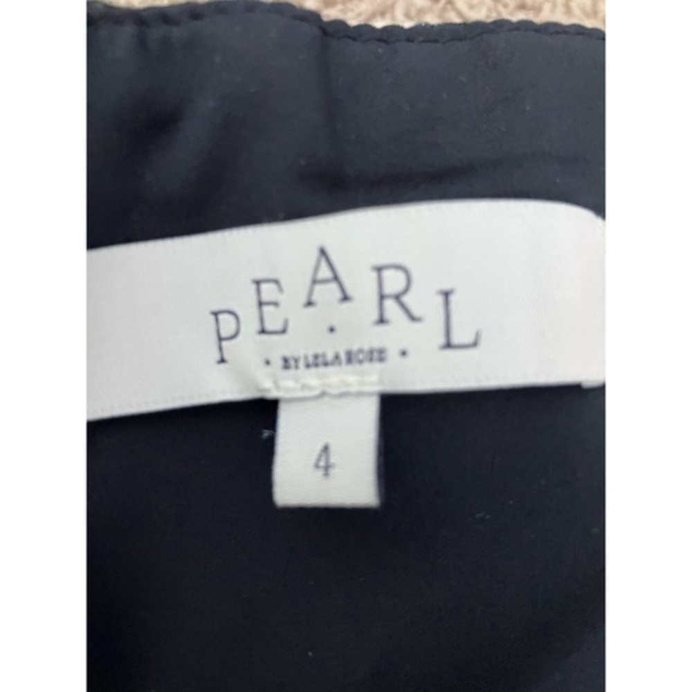 Pearl by Lela Rose Strapless Pleated Chiffon Strapless Top Floral Y2K Size 4 - Picture 7 of 8